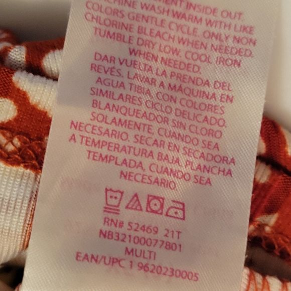 No Boundaries Juniors Rib Button Front Tank Top SIZE XS (1) Red Floral - Picture 5 of 7